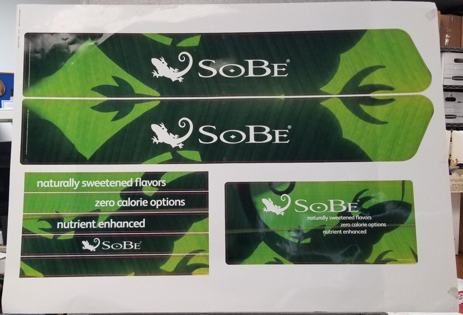 SoBe Nutrient Enhanced Advertising Preproduction Art Work 2010 Green Lizard
