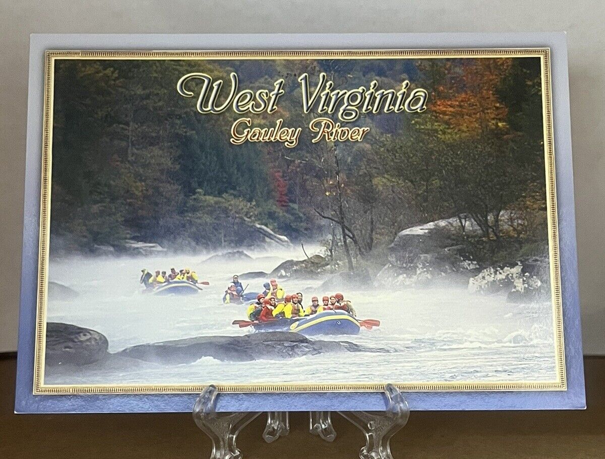 Postcard WV: Gauley River. Whitewater Rafting. West Virginia 