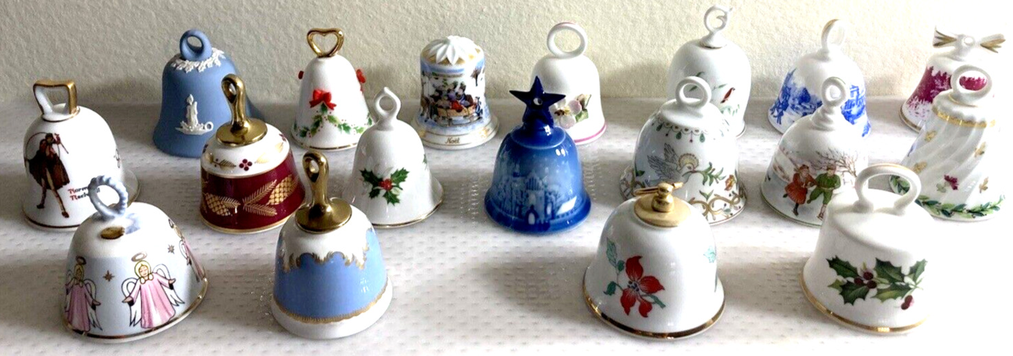 VTG Mini Porcelain Bell International Collection Lot of 18