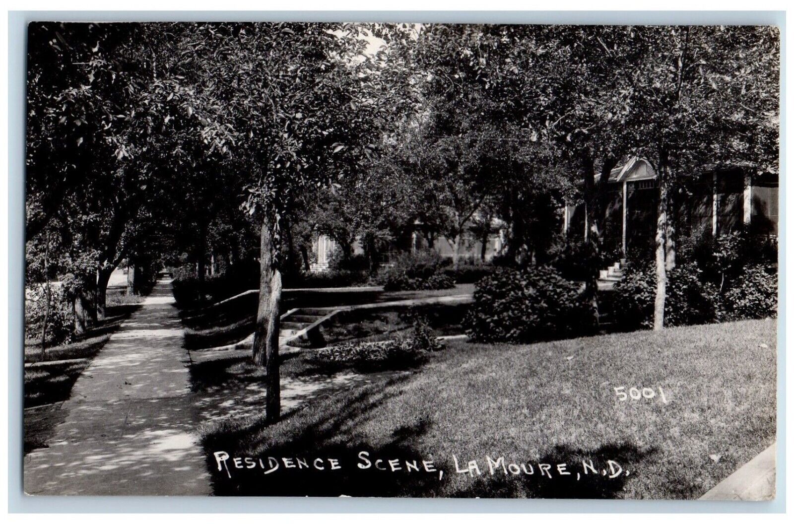 La Moure North Dakota ND Postcard RPPC Photo Residence Scene c1920's Vintage