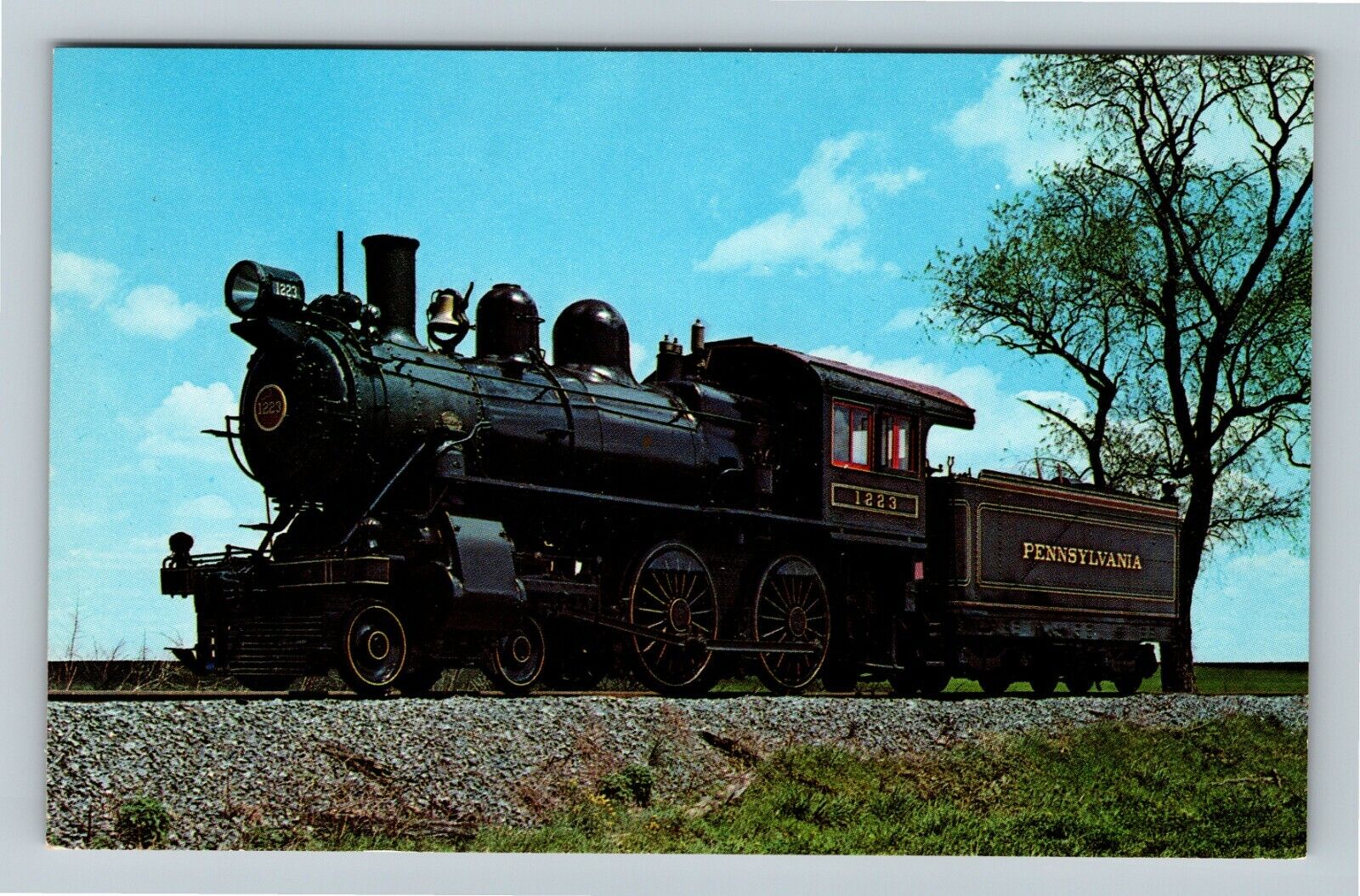 The Strasburg Railroad Locomotive Number 1223 Vintage Postcard