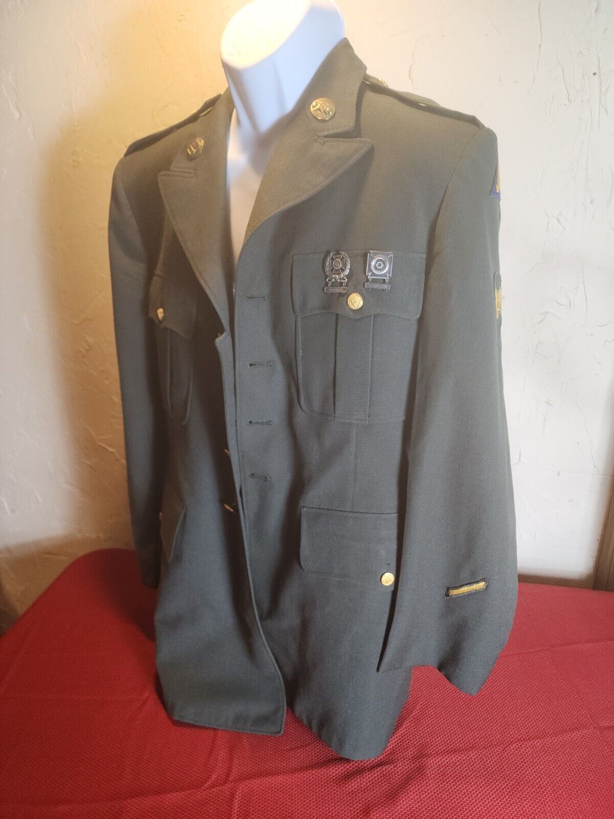 1950s US 7th Army Green Dress Jacket Size 40L