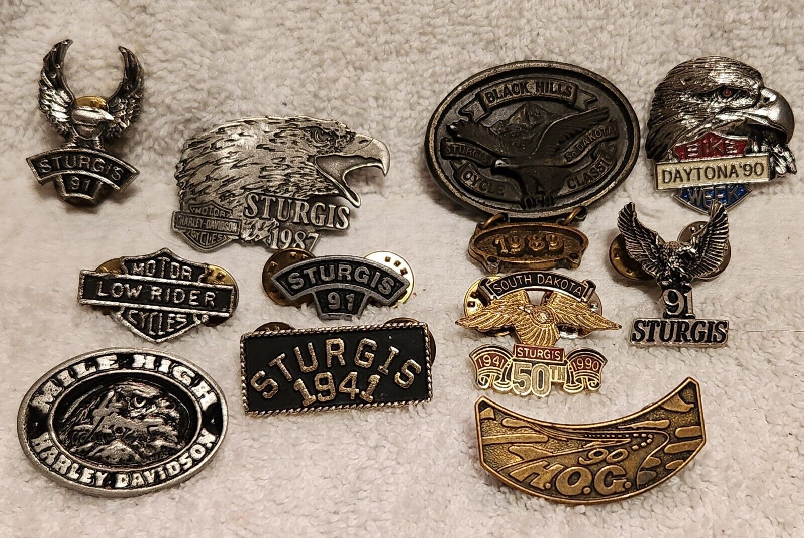 Vintage Sturgis & Harley Davidson Pins
