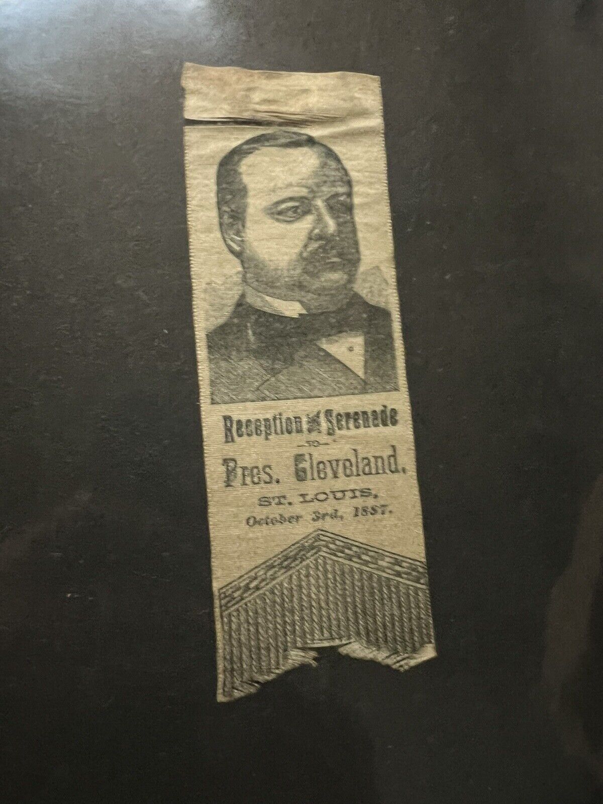 President Grover Cleveland Serenade And Coronation Ribbon 1887