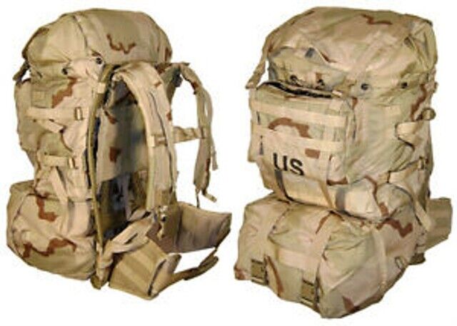 US Armed Forces Molle II Rucksack & Frame w/Sustainment Pouches & Sleep Carrier