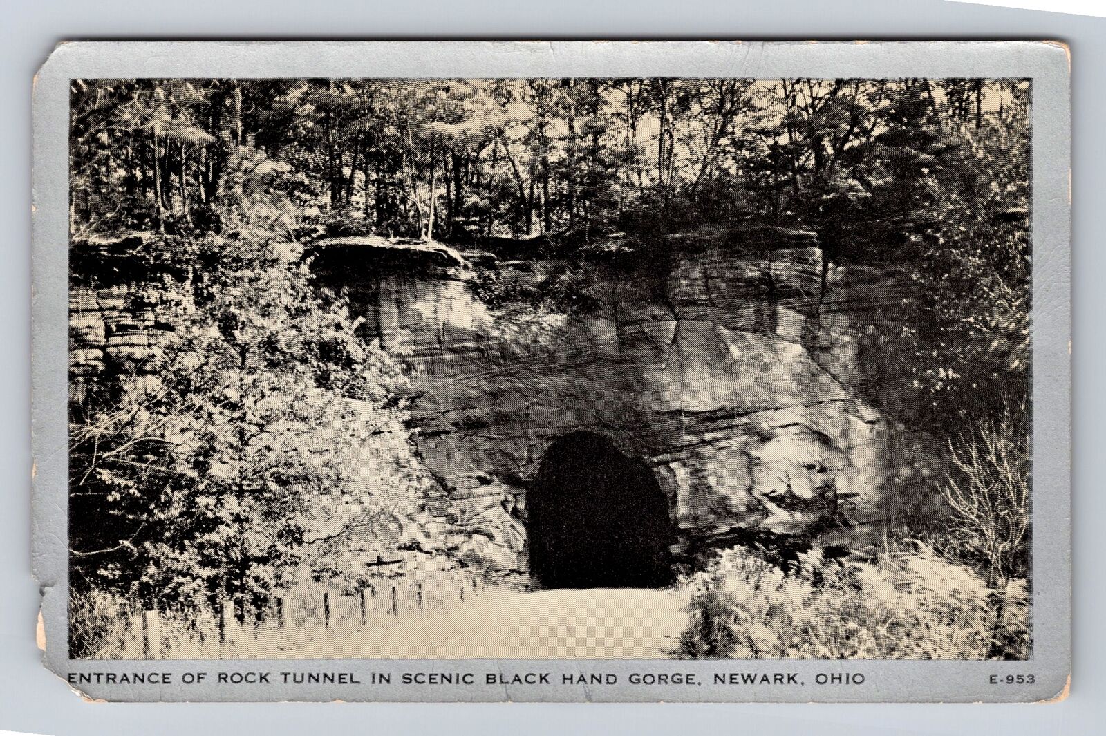 Newark OH-Ohio, Entrance Of Rock Tunnel, Antique, Vintage Souvenir Postcard