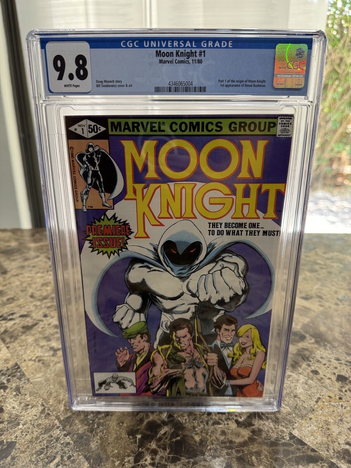 Moon Knight #1 - Marvel 1980 CGC 9.8 WP Origin Of Moon Knight. 1st Raoul Bushman