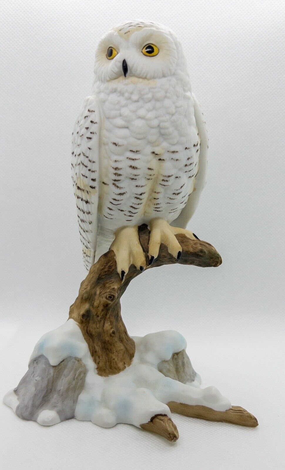 Snowy Owl 7” Porcelain Figurine, The National Audubon Society, Vintage 1991