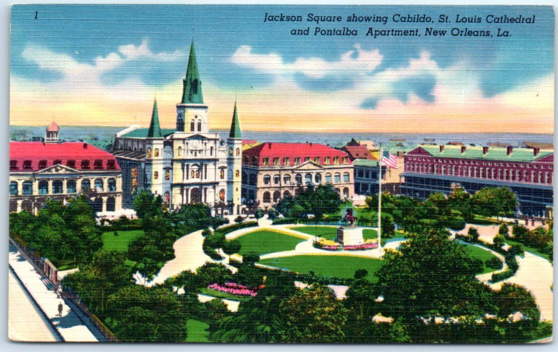 Postcard - Jackson Square - New Orleans, Louisiana
