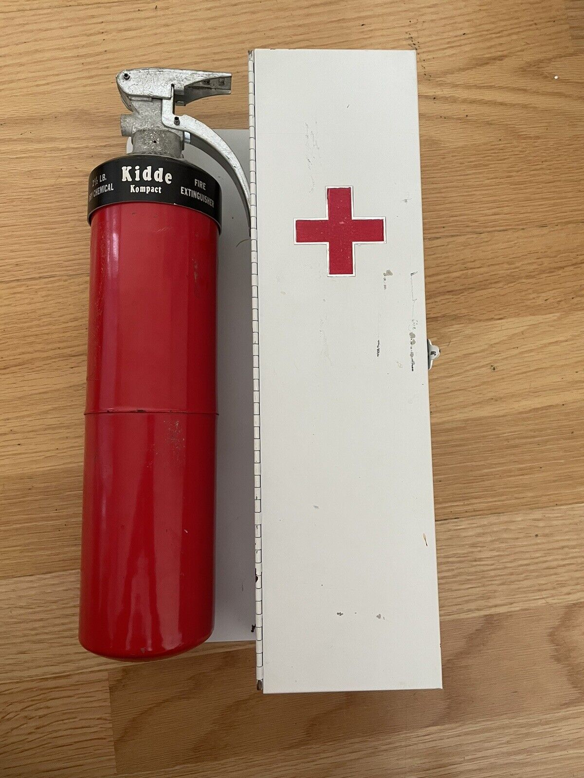 Vintage Kidde & Co First Aid Box With Fire Extinguisher