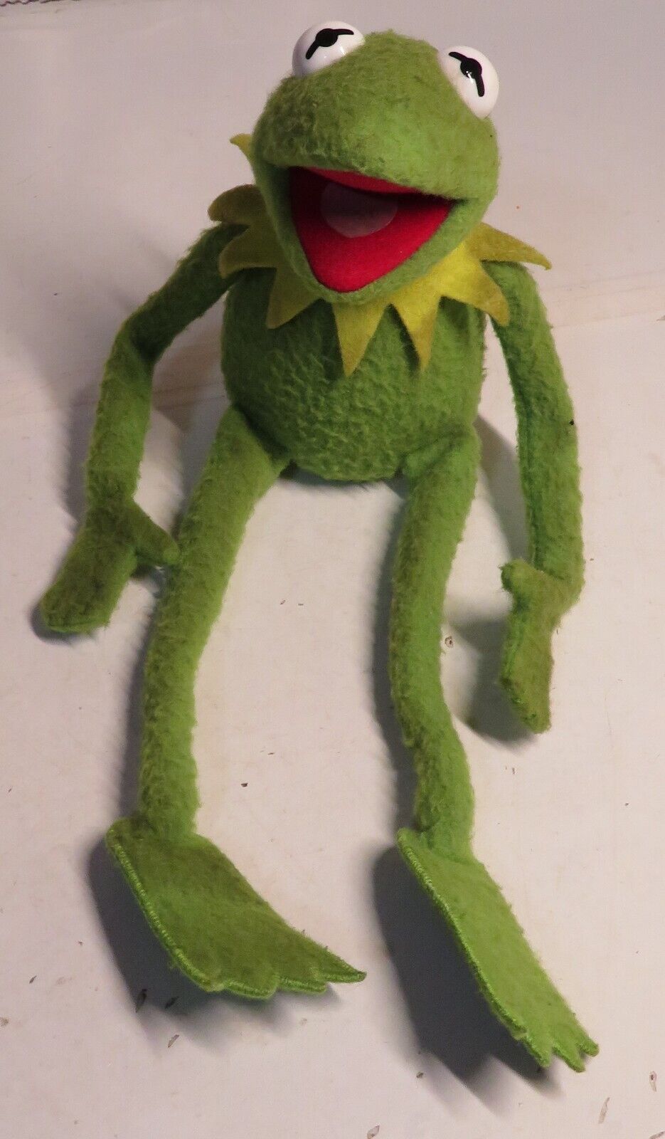 RARE Vintage The Muppets Kermit the Frog Puppet Eden Toys 10” Plush Stuffed Frog