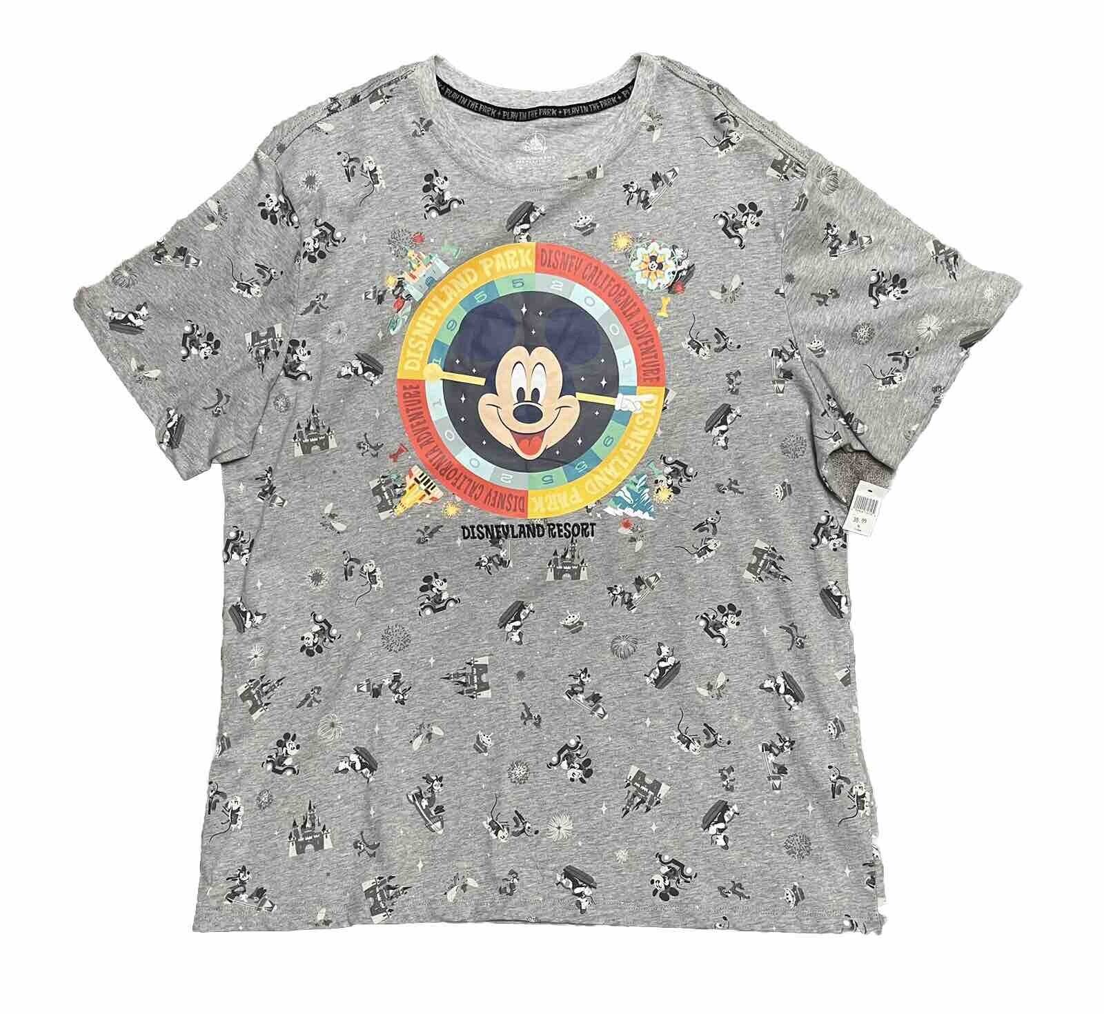 Mickey Mouse All Over Print \'\'Play in the Park\'\' T-Shirt Disneyland Resort XL