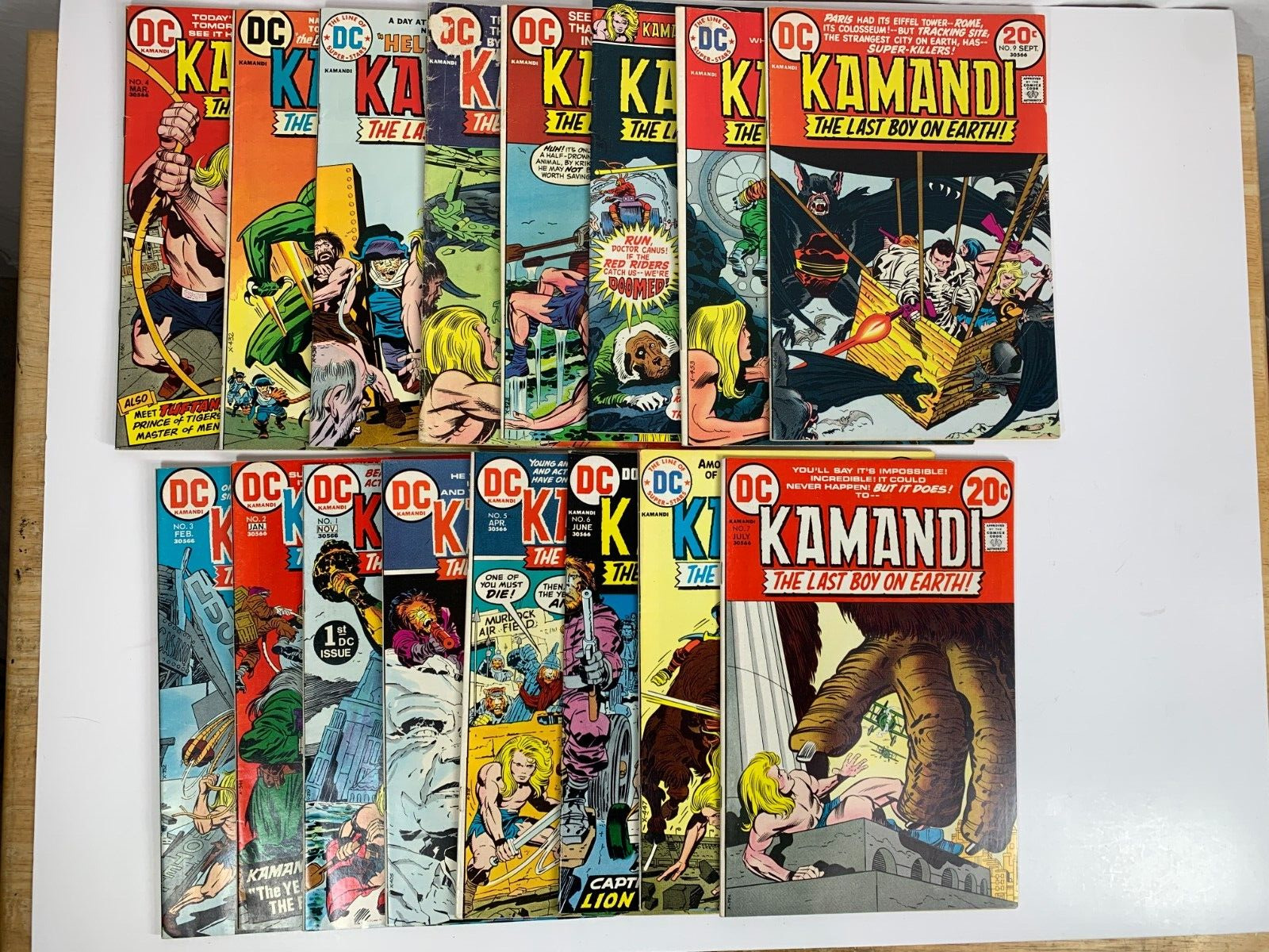 Kamandi The Last Boy on Earth 1-15, 37 DC Comic Book Lot of 16
