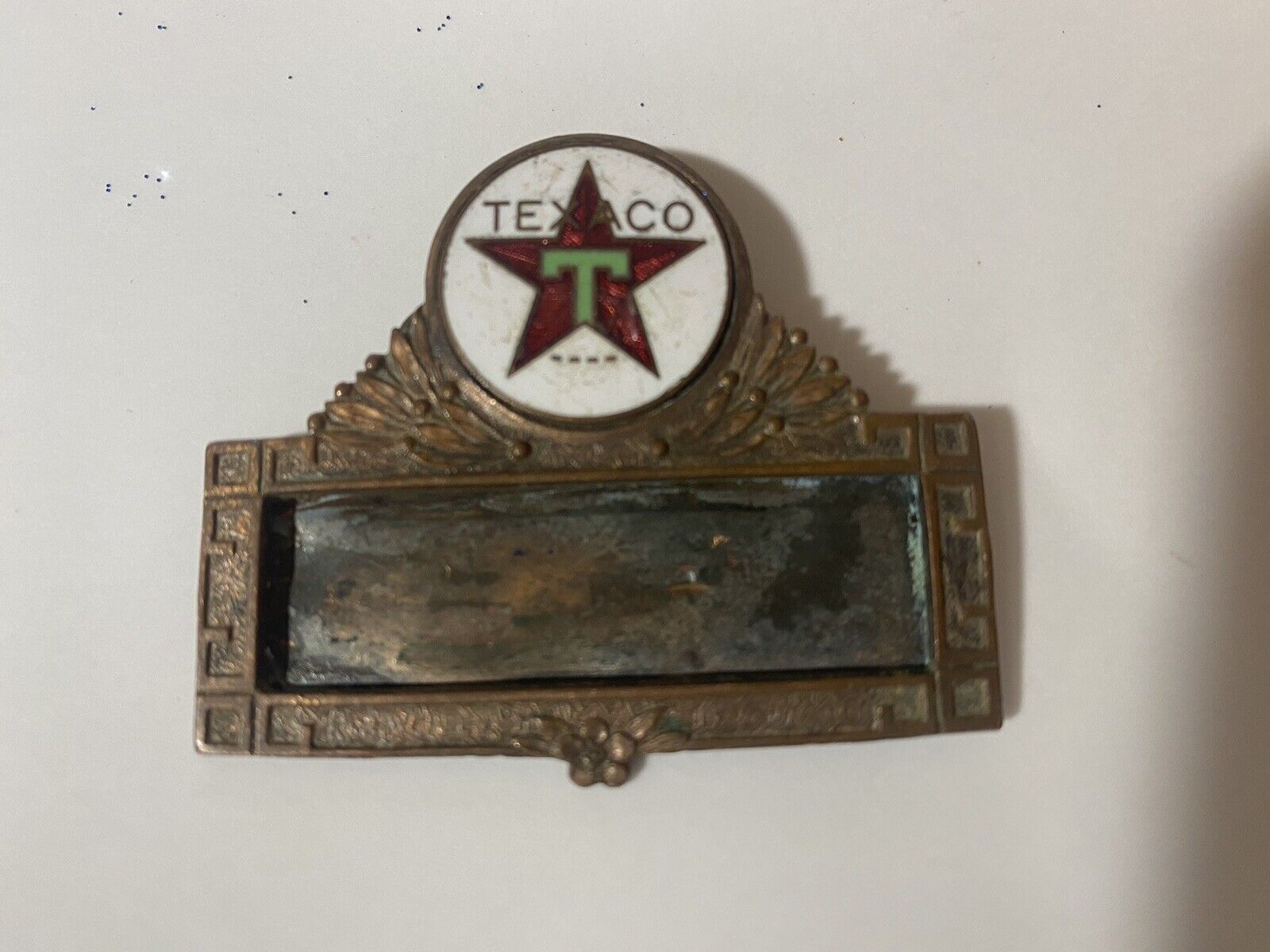 Antique Texaco Gas Station Attendant Name Badge Pin Advertising Collectible USA
