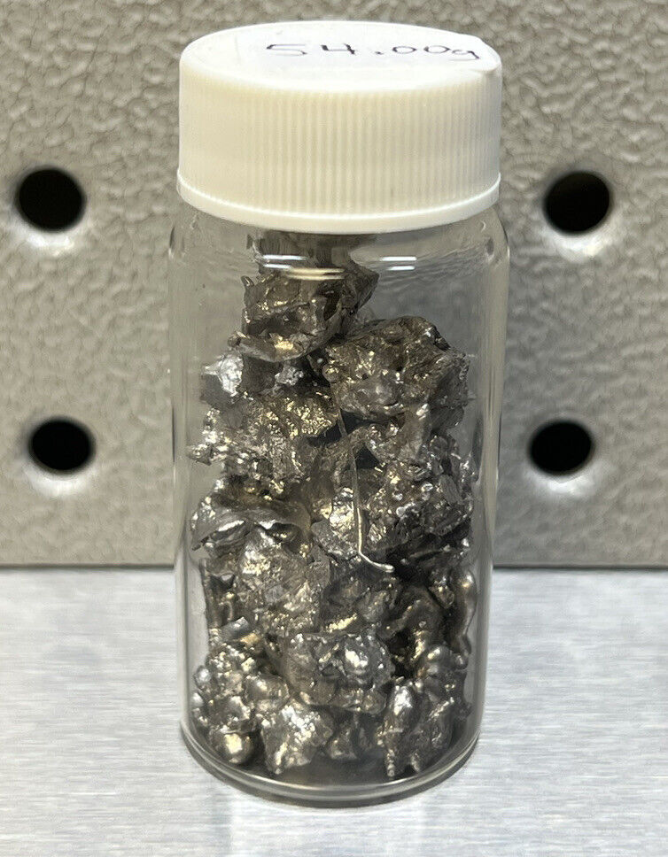 Indium Metal Shot 99.99% Pure, 54 Grams