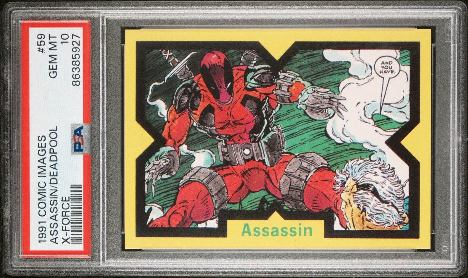 1991 Comic Images X-Force #59 Deadpool ROOKIE CARD PSA 10