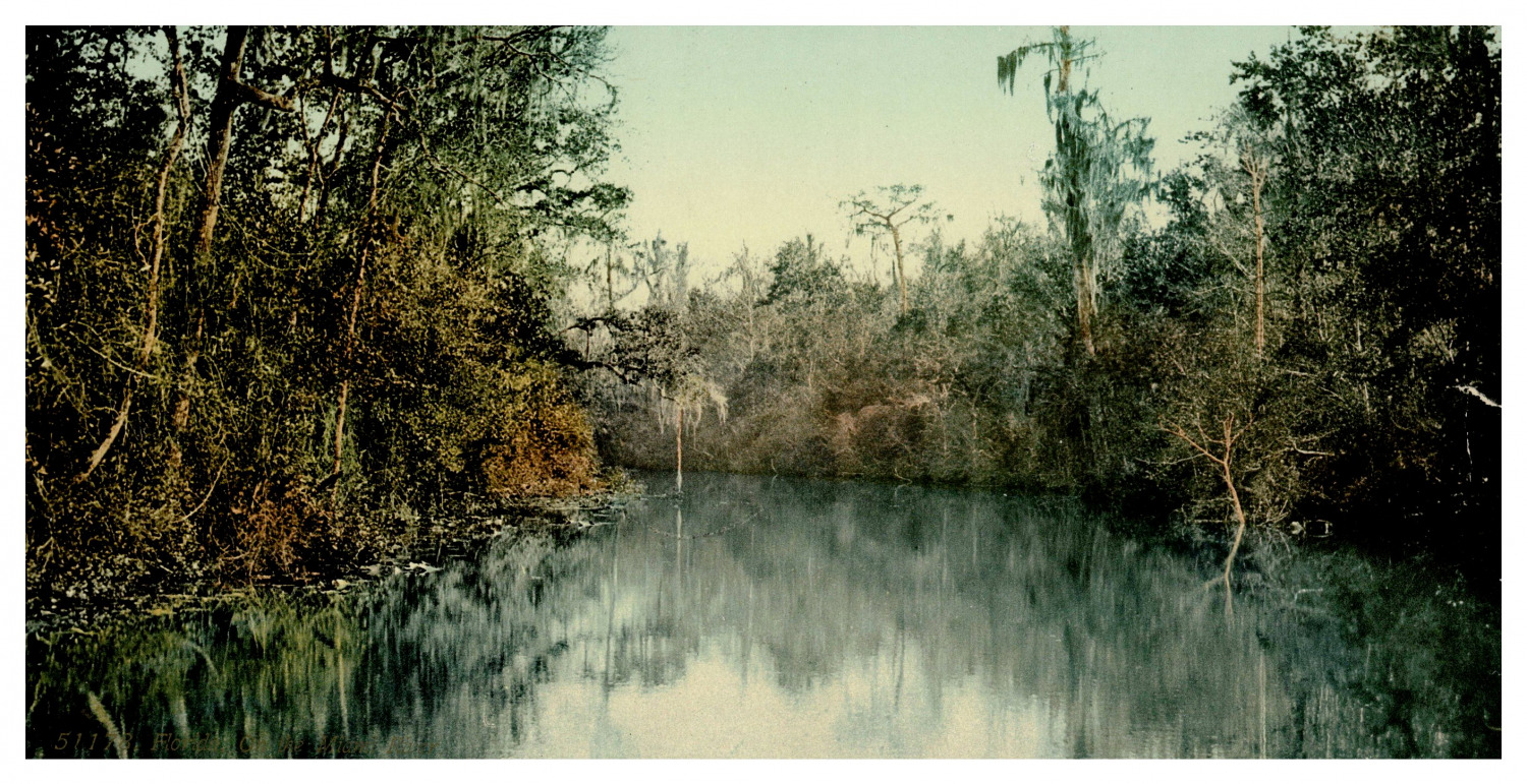 Florida, Miami, On the Miami River Print Vintage, Photochromy, Vintage