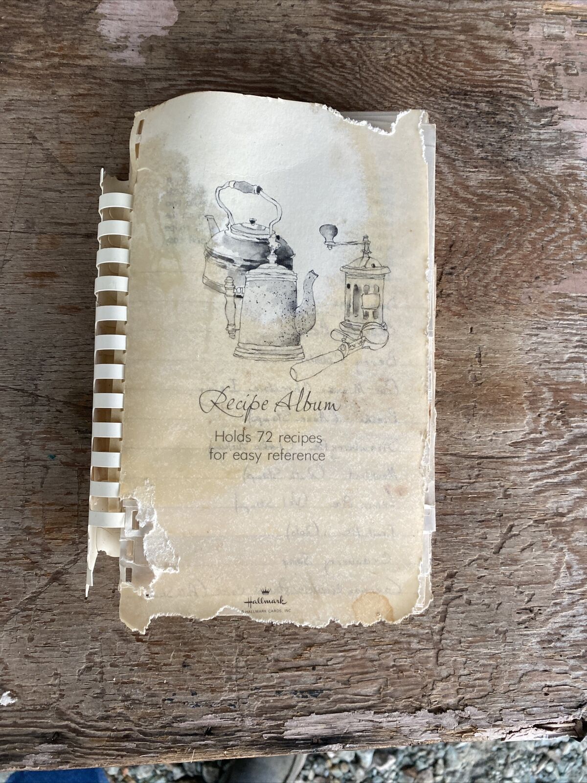 Vintage Distressed Grandma’s Recipe Cards Handwritten Cutout Clipped Recipes