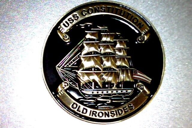 USS Constitution Old Ironsides Chief Navy 3D Challenge Coin