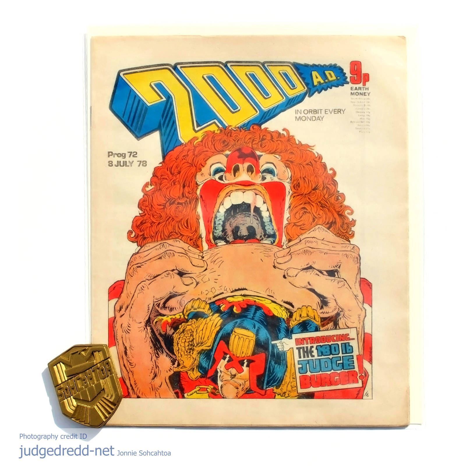 2000AD Prog 72 BANNED Mc Donalds 2000 AD Judge Comic Book Issue 1978