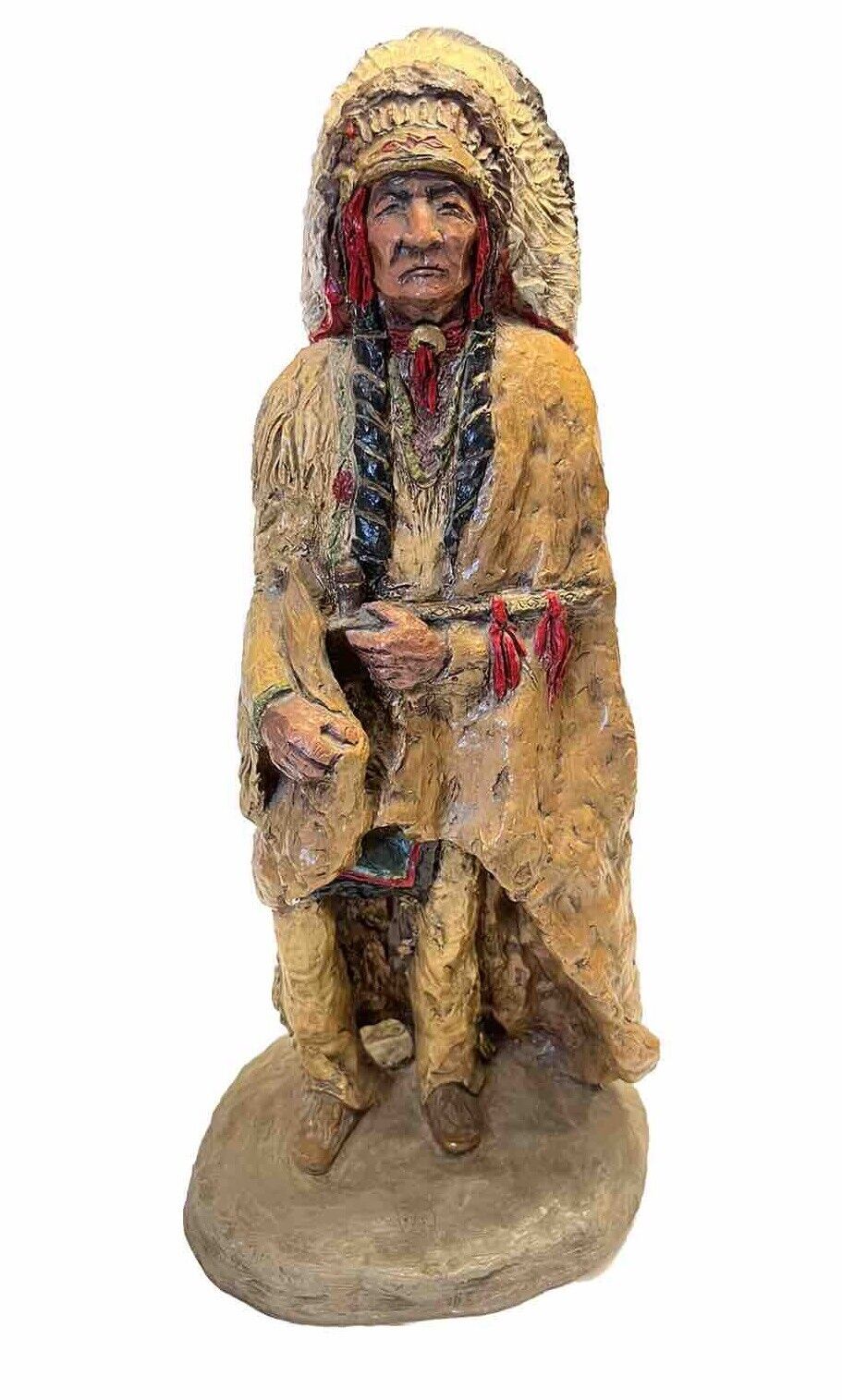 Vintage 1978 Daniel Monfort Original Western Sculpture Native American
