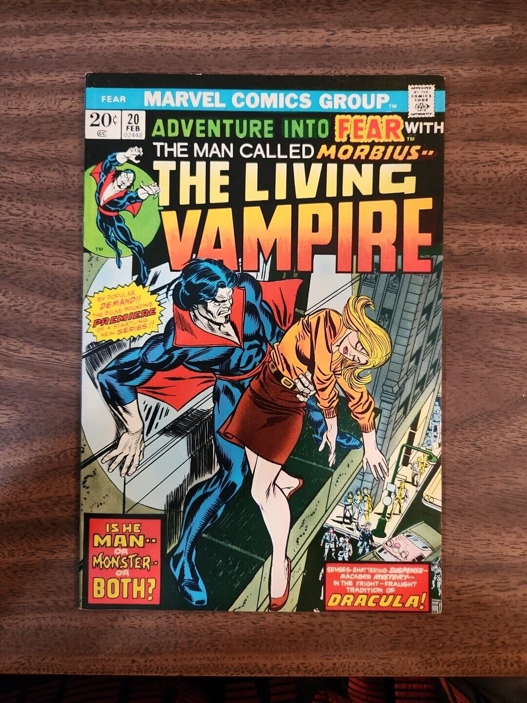 Adventure Into Fear 20 Marvel Comics 1974 Bronze Age 1st Solo Morbius Story