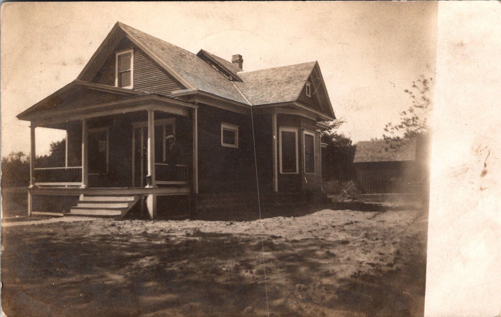 Salina, KS Kansas Private Home 1908 RPPC Real Photo Postcard J867