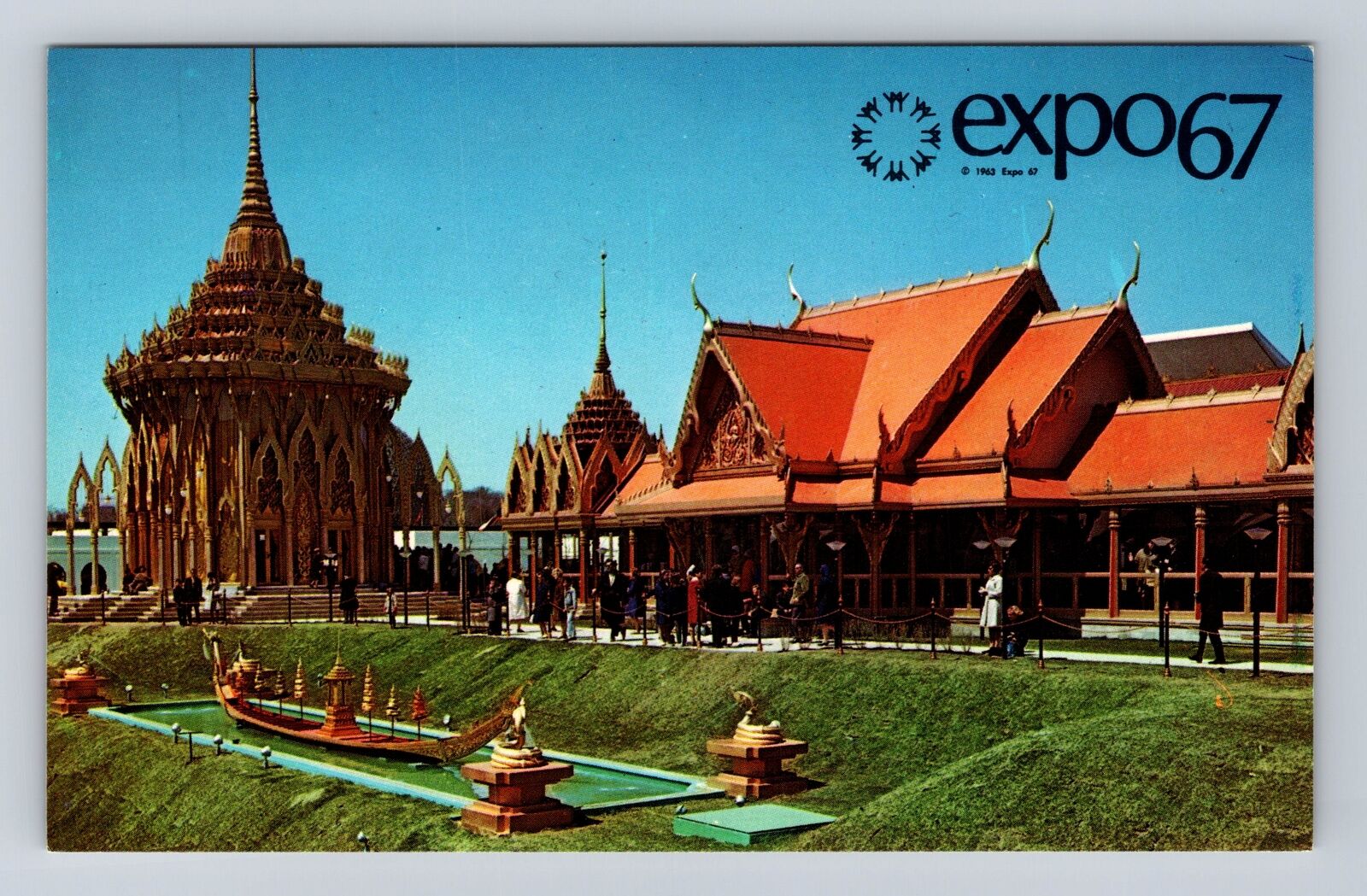 Montreal Quebec-Canada, Expo 67, Pavilion of Thailand, Vintage Souvenir Postcard