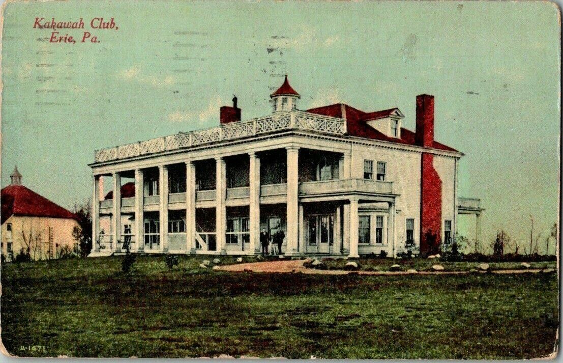 1913. KAKAWAH CLUB. ERIE, PA. POSTCARD v6