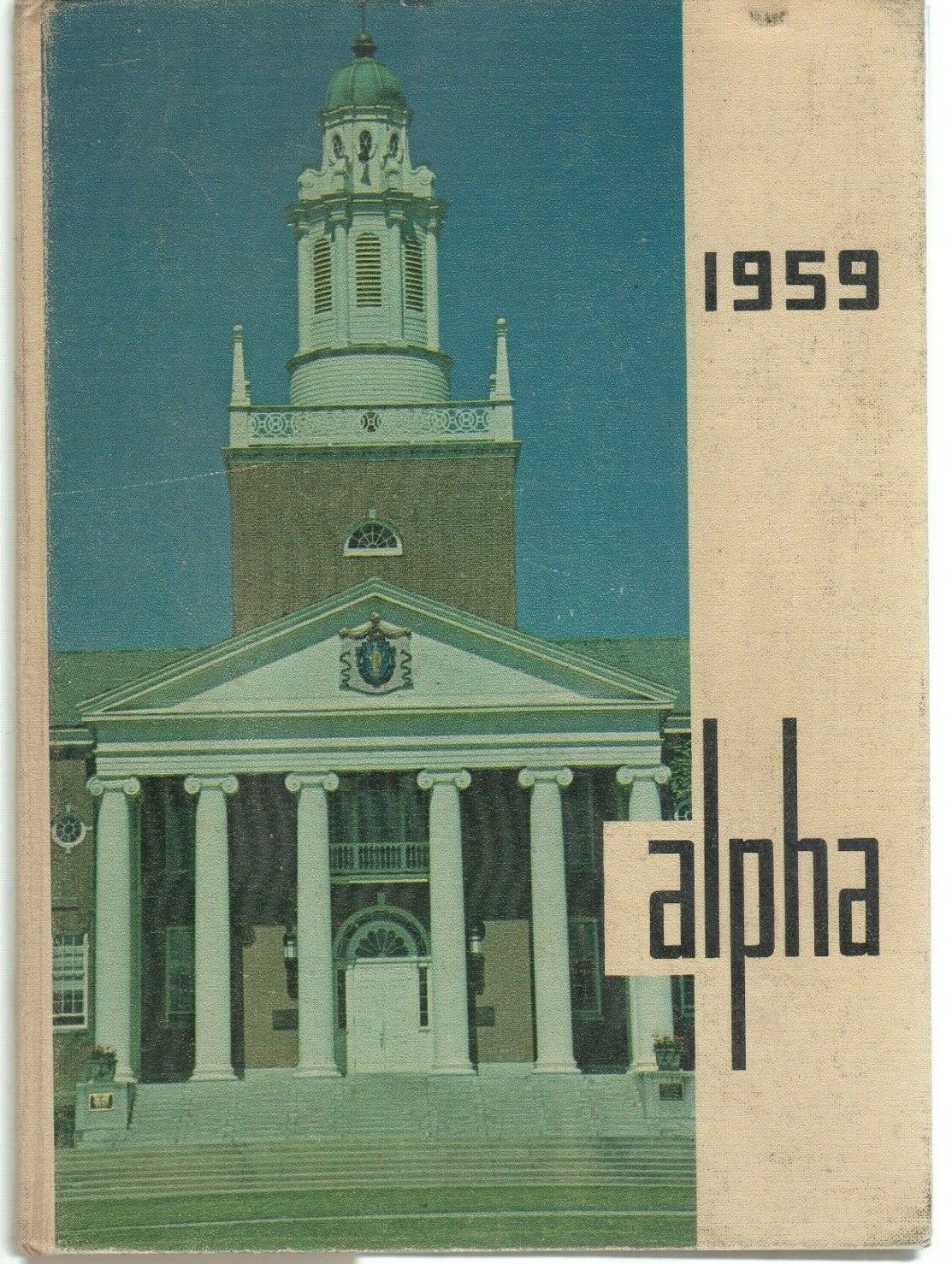 Original 1959 State Teachers College-Yearbook-Alpha-Bridgewater Massachusetts 