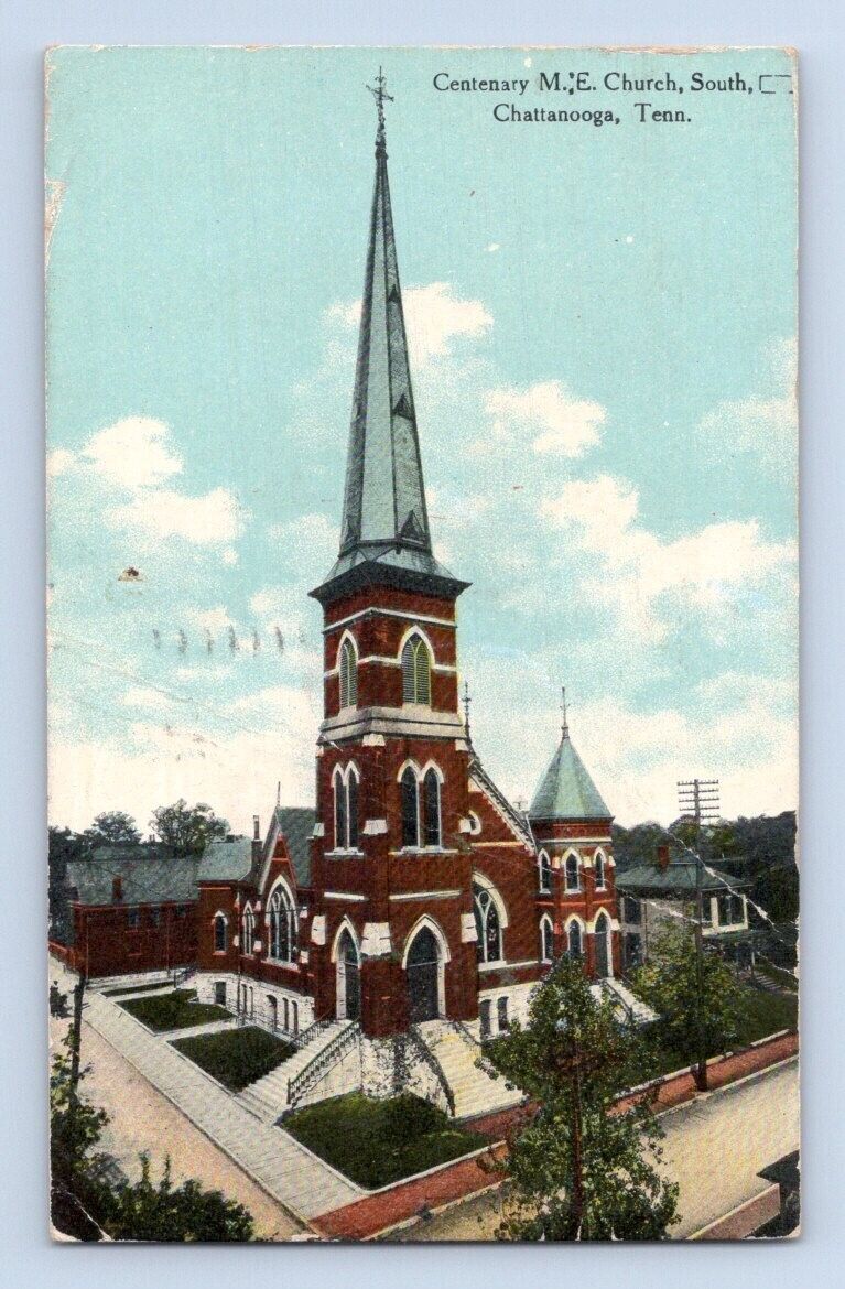 1910. CHATTANOOGA, TENN. CENTENARY M.E. CHURCH SOUTH. POSTCARD EP30