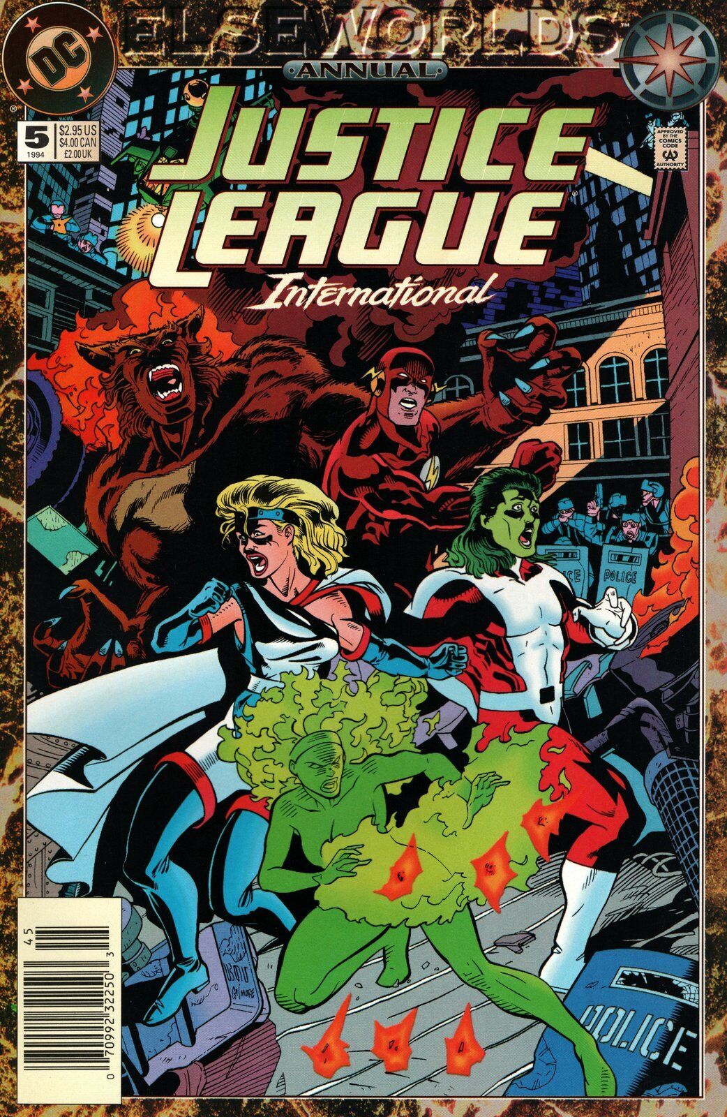 Justice League International Annual #5 Newsstand Cover (1993-1994) DC Comics