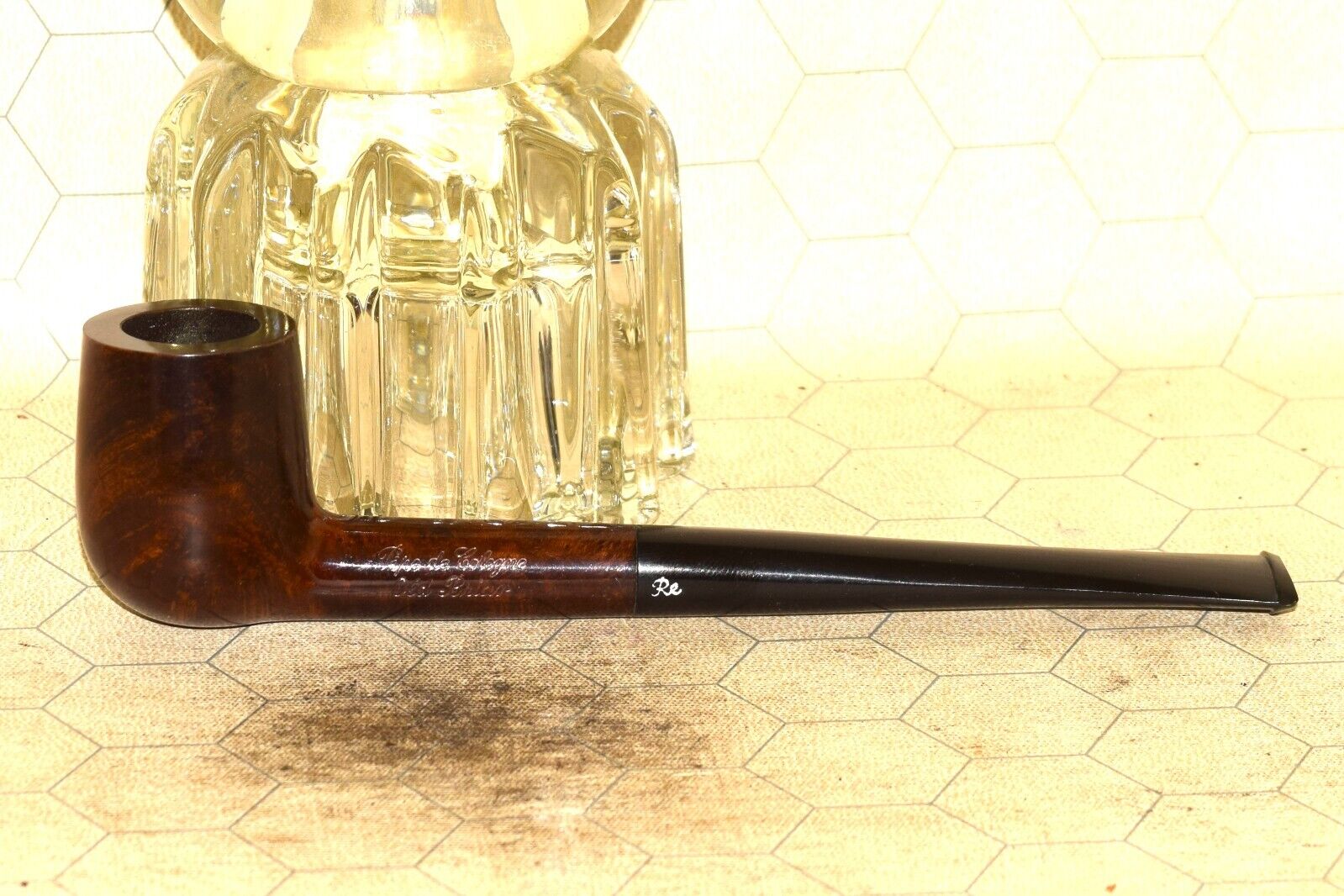 New Unsmoked Small Shag PIPE D COLOGNE OLD BRIAR 107 Sitter Tobacco Pipe  #A703