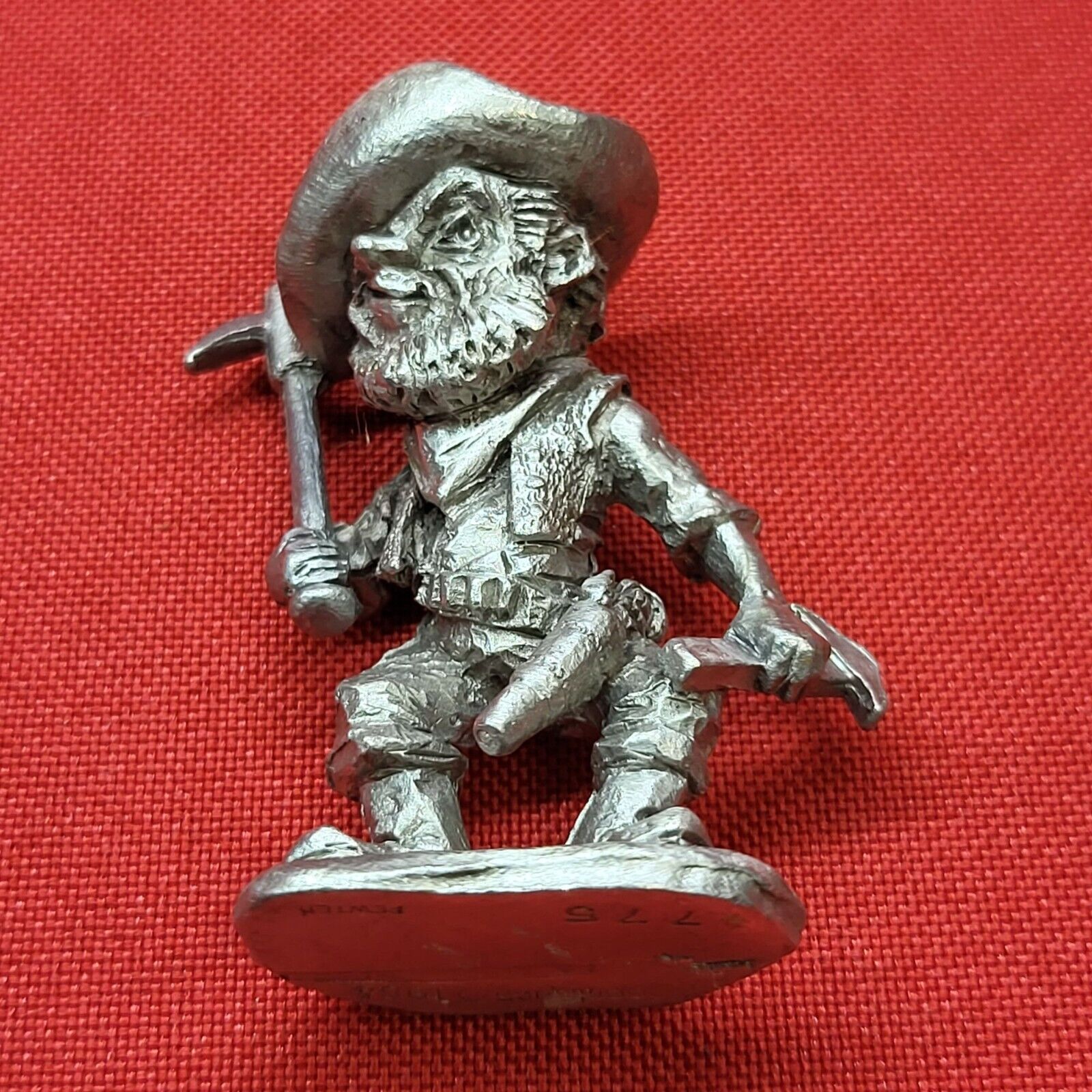 Vintage Spoontiques 775 Pewter Miniature Miner 1984