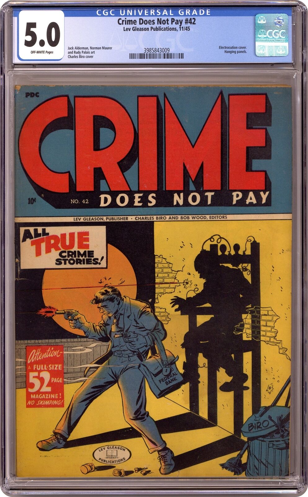 Crime Does Not Pay #42 CGC 5.0 1945 3985843009