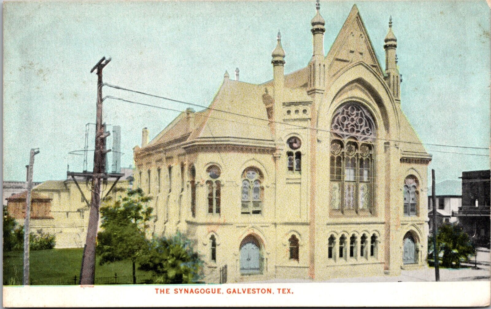 Synagogue Galveston Texas TX Postcard L66