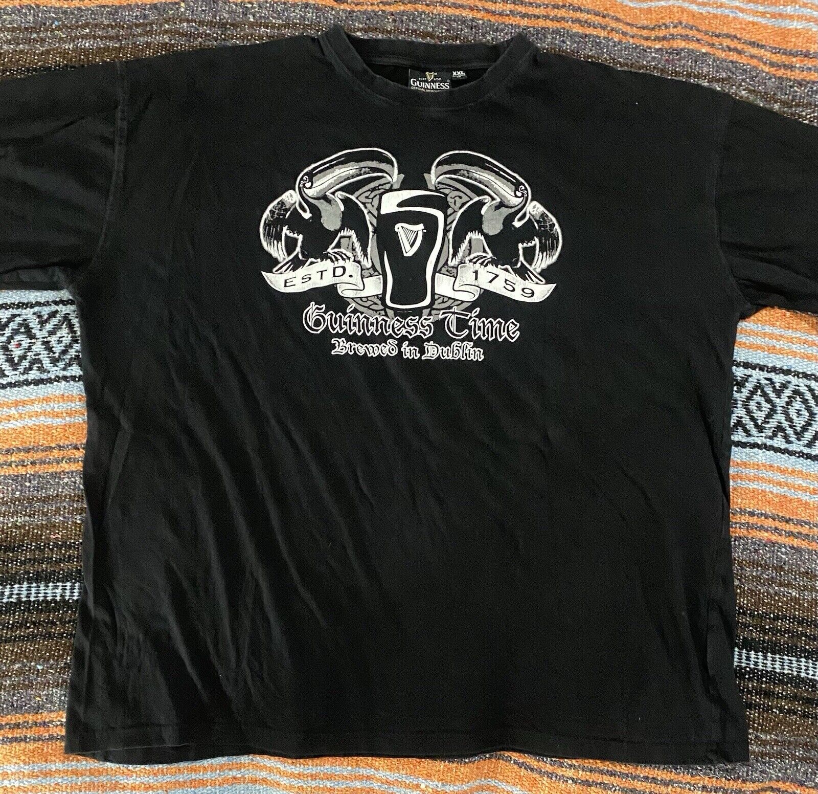 XXL Guinness Official Merchandise T-Shirt Mens Fit Black Unisex Beer Nice CLEAN