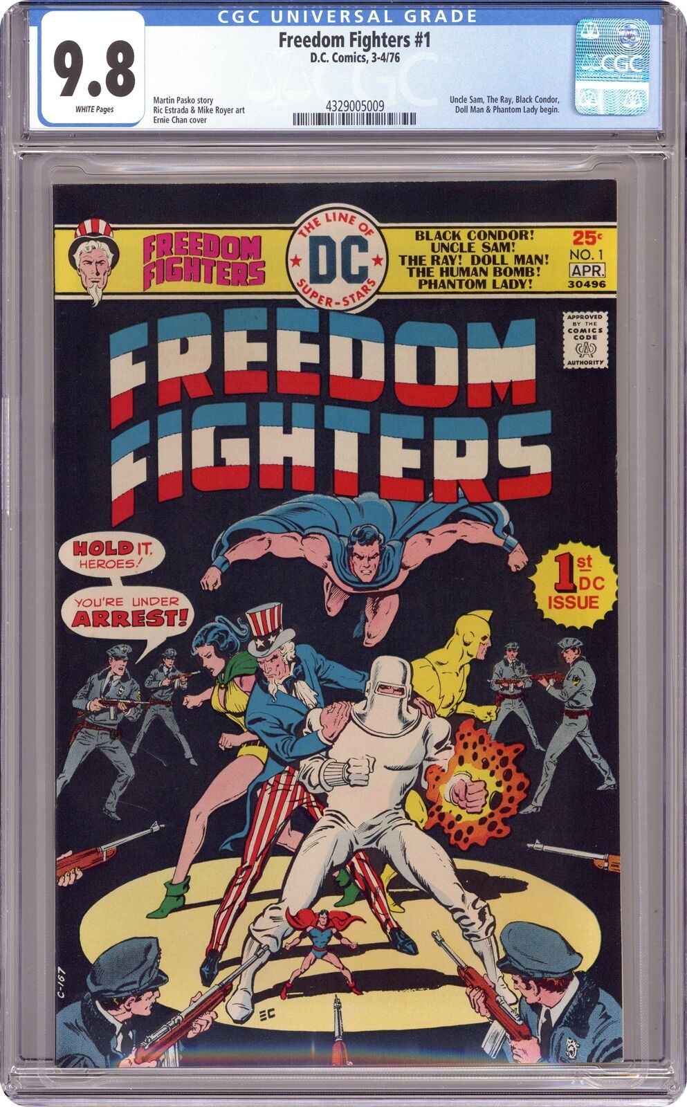 Freedom Fighters #1 CGC 9.8 1976 4329005009