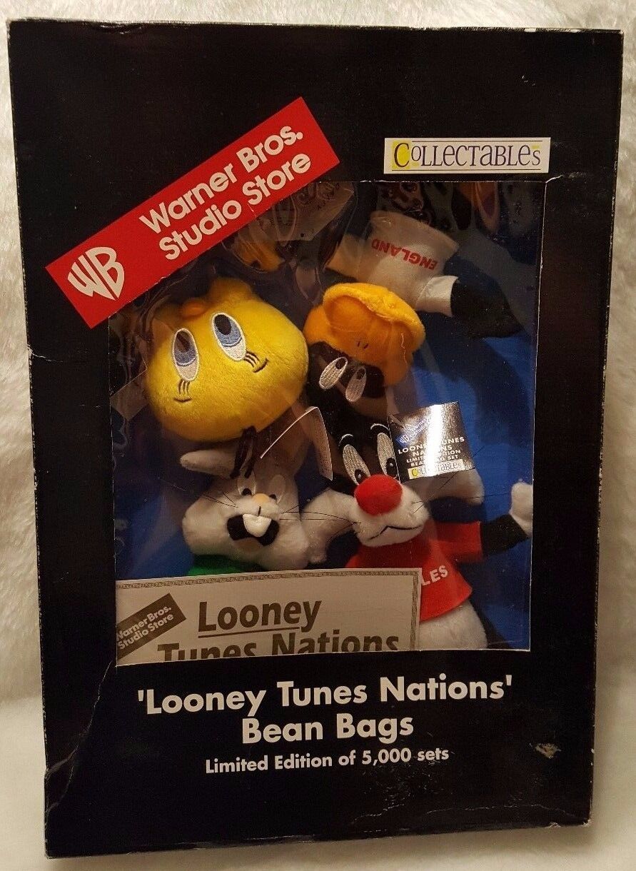 Warner Bros Looney Tunes Nations Bean Bags Limited Edition NIB