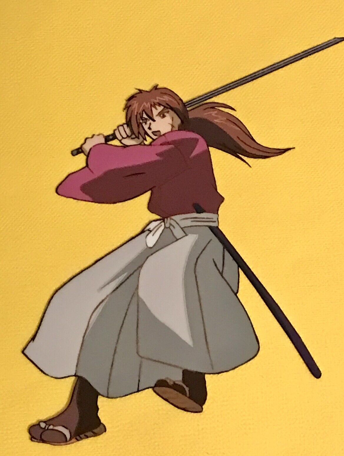Rurouni Kenshin Original Production Cel Samurai X TV Series Kenshin Attacks