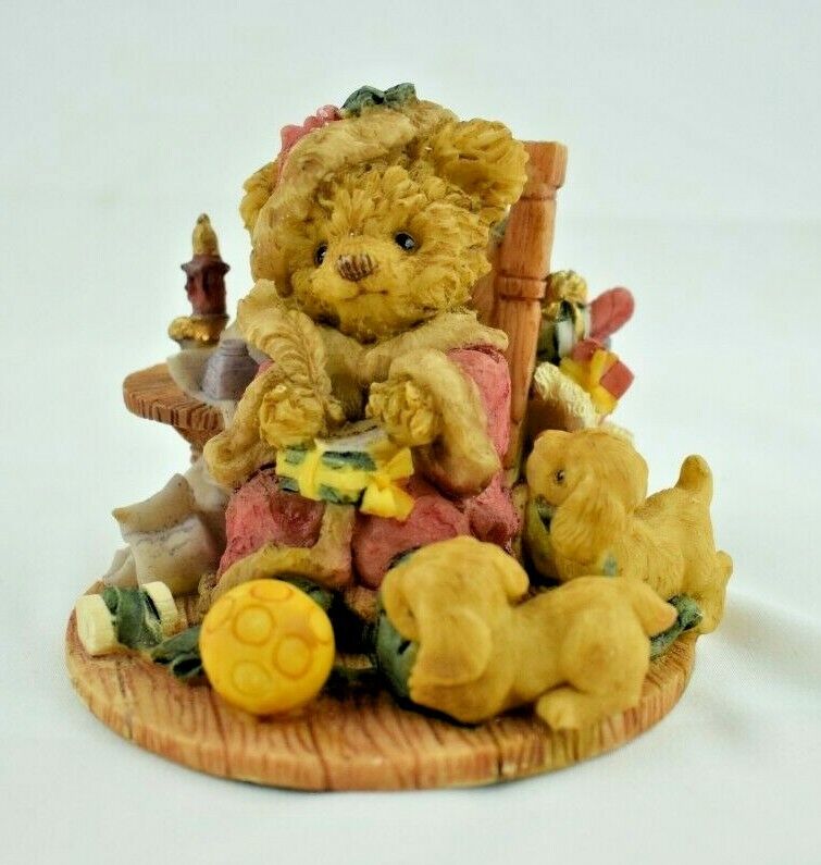 WBI Inc Teddy and Me Collection  Resin Bear with Puppies Figurine  #24713 (1993)