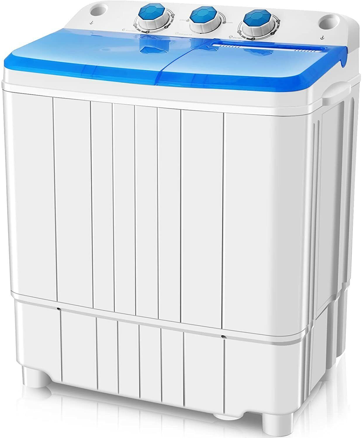 Washing Machine Portable Full-Automatic Washer Spin Dryer 16 LB Laundry Washer