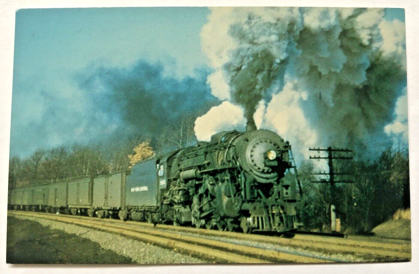 New York Central Railroad #5205 Hudson Type 4-6-4 South Spencer MA Postcard