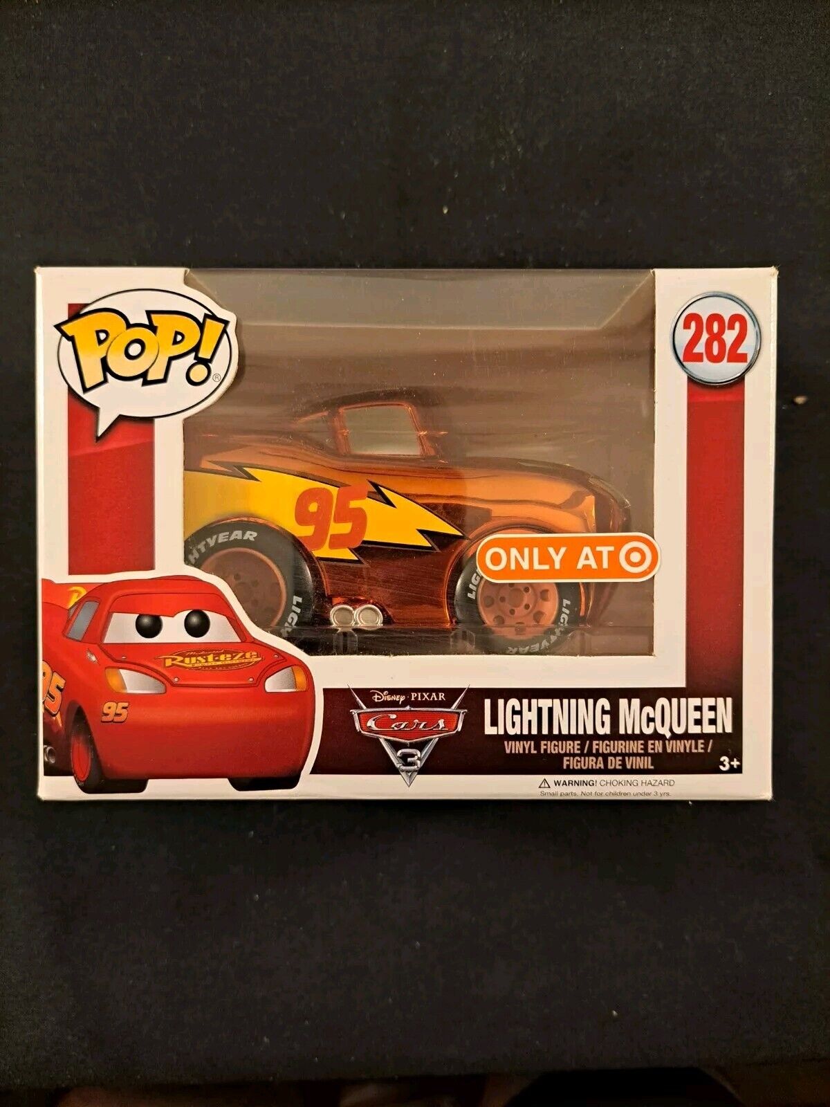 Funko Pop Disney Lightning McQueen Chrome Cars Target Exclusive #282