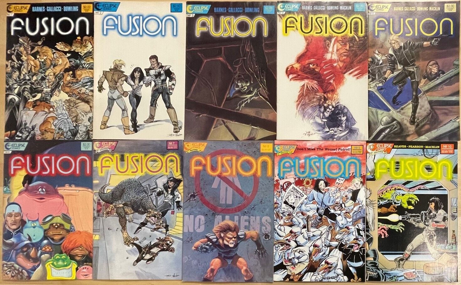 FUSION #1-17 Eclipse Comics (1987)