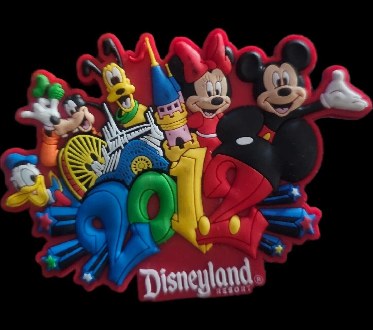 2012 Walt Disney World Magnet Pluto Goofy Donald Duck Minnie & Mickey Mouse