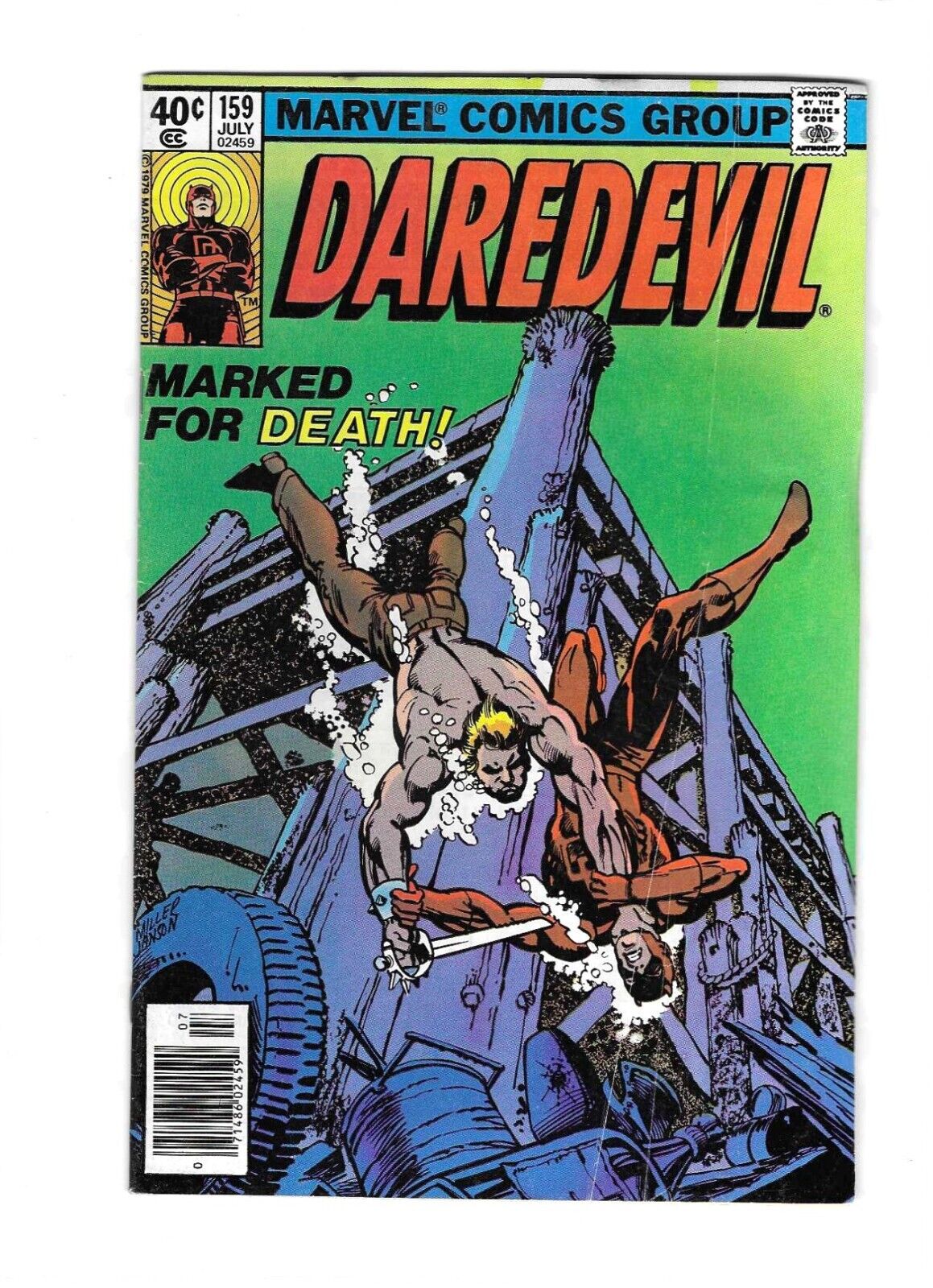 Daredevil #159 Bronze age 1979, Frank Miller, Bullseye Appearance