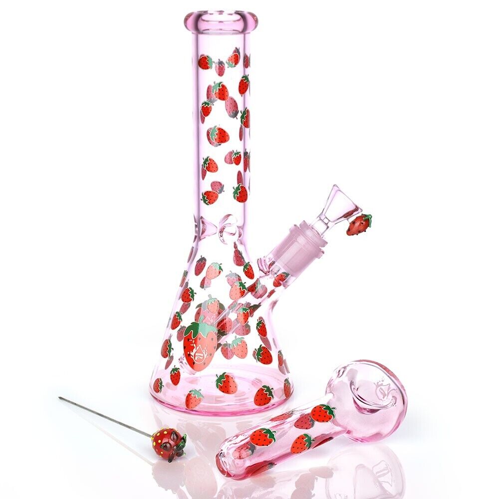 Pulsar Fruit Series Strawberry Cough Glow Herb Pipe Duo | 10