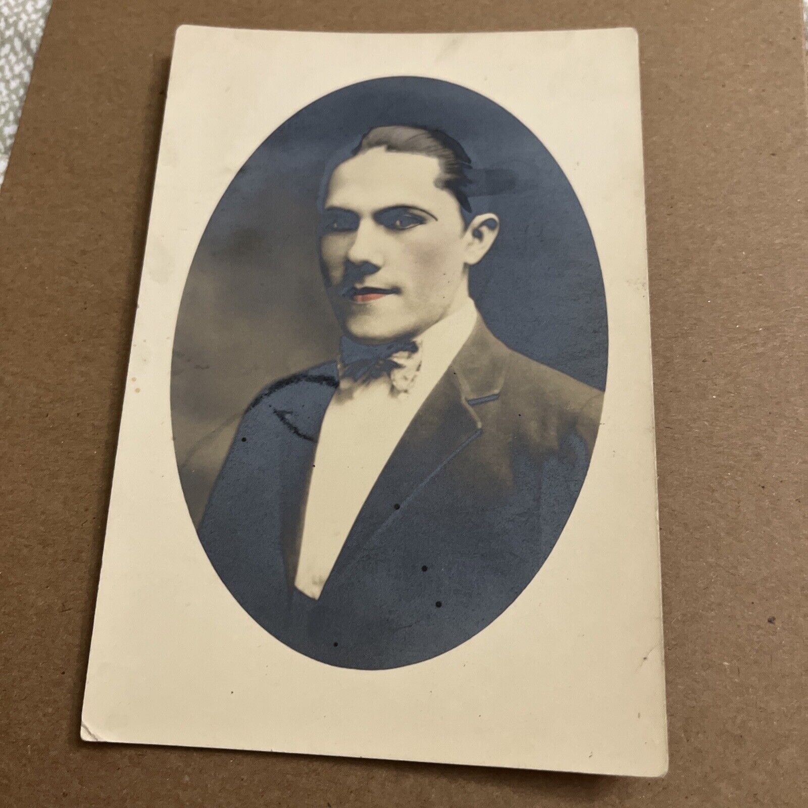 Vintage Tinted Photo of Man Looking Like Dracula - C Myland Philadelphia