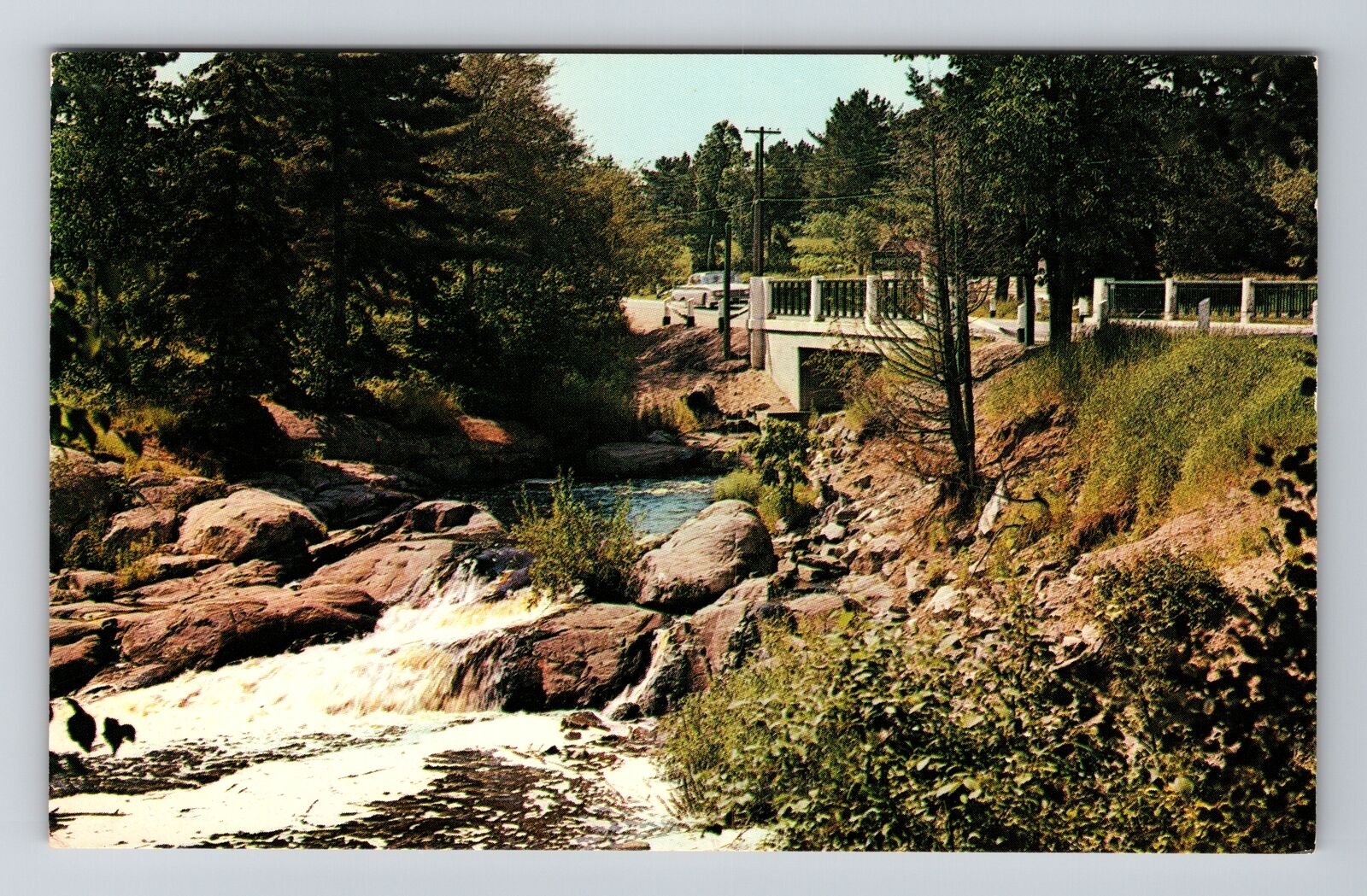 Keene ON-Ontario, Scenic Rocky River, Vintage Postcard